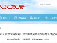 招商引資獎勵類項目!吉林大安市150MW風電項目啟動競配